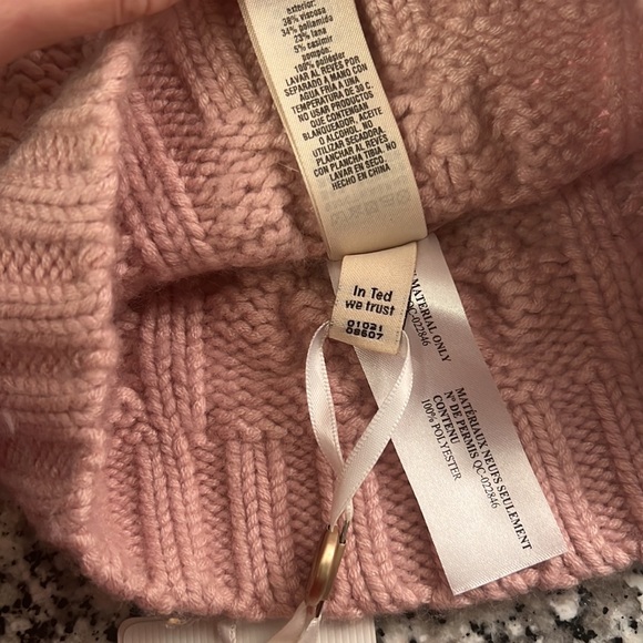 Ted Baker Cable Knit Pom Hat - Picture 4 of 6